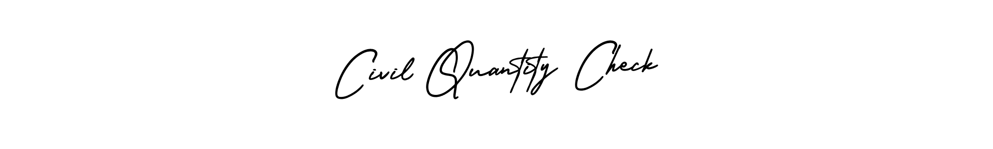 Also You can easily find your signature by using the search form. We will create Civil Quantity Check name handwritten signature images for you free of cost using AmerikaSignatureDemo-Regular sign style. Civil Quantity Check signature style 3 images and pictures png