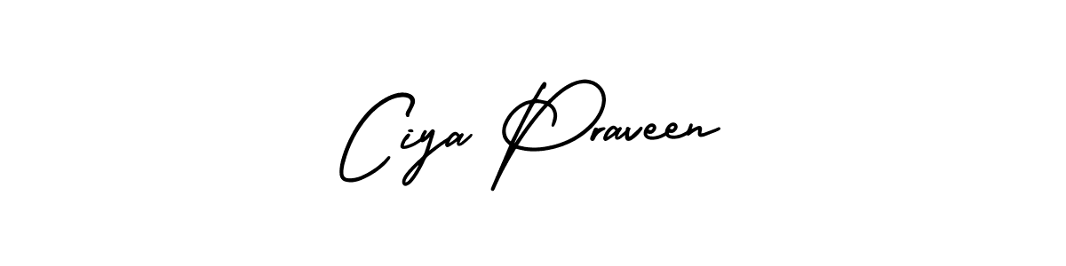 See photos of Ciya Praveen official signature by Spectra . Check more albums & portfolios. Read reviews & check more about AmerikaSignatureDemo-Regular font. Ciya Praveen signature style 3 images and pictures png