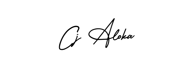 It looks lik you need a new signature style for name Cj Aloka. Design unique handwritten (AmerikaSignatureDemo-Regular) signature with our free signature maker in just a few clicks. Cj Aloka signature style 3 images and pictures png