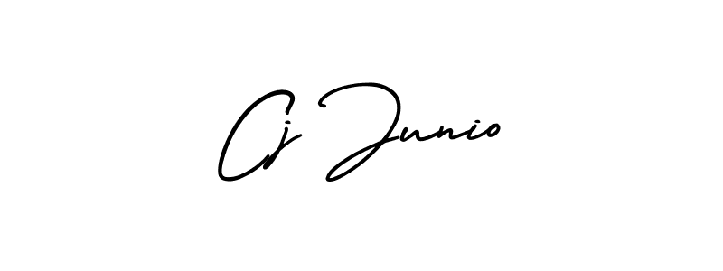 Make a short Cj Junio signature style. Manage your documents anywhere anytime using AmerikaSignatureDemo-Regular. Create and add eSignatures, submit forms, share and send files easily. Cj Junio signature style 3 images and pictures png
