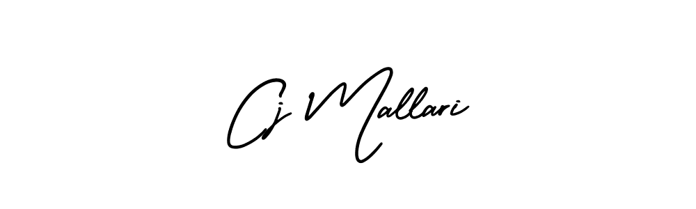 You should practise on your own different ways (AmerikaSignatureDemo-Regular) to write your name (Cj Mallari) in signature. don't let someone else do it for you. Cj Mallari signature style 3 images and pictures png