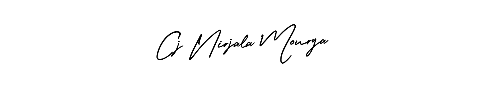 Use a signature maker to create a handwritten signature online. With this signature software, you can design (AmerikaSignatureDemo-Regular) your own signature for name Cj Nirjala Mourya. Cj Nirjala Mourya signature style 3 images and pictures png