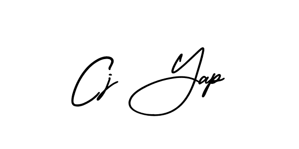 Cj Yap stylish signature style. Best Handwritten Sign (AmerikaSignatureDemo-Regular) for my name. Handwritten Signature Collection Ideas for my name Cj Yap. Cj Yap signature style 3 images and pictures png