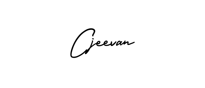 Cjeevan stylish signature style. Best Handwritten Sign (AmerikaSignatureDemo-Regular) for my name. Handwritten Signature Collection Ideas for my name Cjeevan. Cjeevan signature style 3 images and pictures png