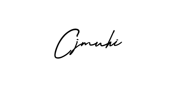 You should practise on your own different ways (AmerikaSignatureDemo-Regular) to write your name (Cjmuhi) in signature. don't let someone else do it for you. Cjmuhi signature style 3 images and pictures png