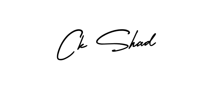 You should practise on your own different ways (AmerikaSignatureDemo-Regular) to write your name (Ck Shad) in signature. don't let someone else do it for you. Ck Shad signature style 3 images and pictures png