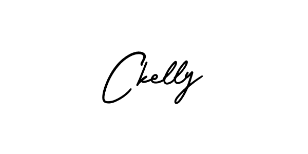 How to make Ckelly name signature. Use AmerikaSignatureDemo-Regular style for creating short signs online. This is the latest handwritten sign. Ckelly signature style 3 images and pictures png