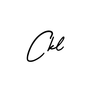 Use a signature maker to create a handwritten signature online. With this signature software, you can design (AmerikaSignatureDemo-Regular) your own signature for name Ckl. Ckl signature style 3 images and pictures png