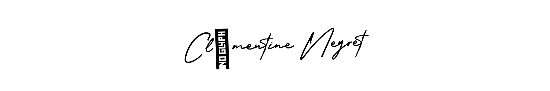 You should practise on your own different ways (AmerikaSignatureDemo-Regular) to write your name (Clémentine Neyret) in signature. don't let someone else do it for you. Clémentine Neyret signature style 3 images and pictures png