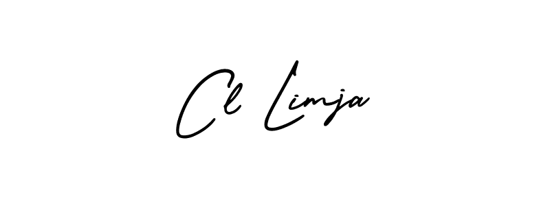 You should practise on your own different ways (AmerikaSignatureDemo-Regular) to write your name (Cl Limja) in signature. don't let someone else do it for you. Cl Limja signature style 3 images and pictures png