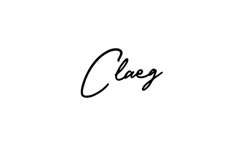 How to make Claeg name signature. Use AmerikaSignatureDemo-Regular style for creating short signs online. This is the latest handwritten sign. Claeg signature style 3 images and pictures png