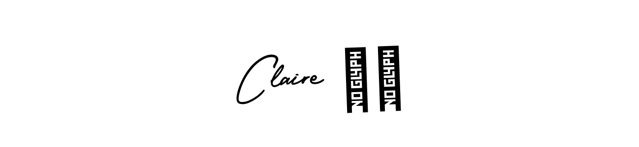 The best way (AmerikaSignatureDemo-Regular) to make a short signature is to pick only two or three words in your name. The name Claire ❤️ include a total of six letters. For converting this name. Claire ❤️ signature style 3 images and pictures png