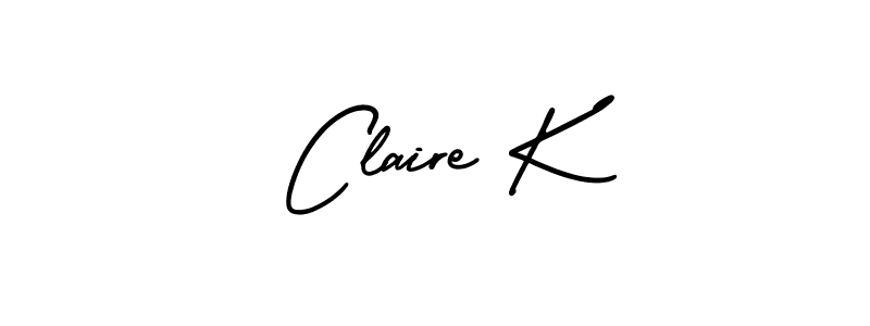 Create a beautiful signature design for name Claire K. With this signature (AmerikaSignatureDemo-Regular) fonts, you can make a handwritten signature for free. Claire K signature style 3 images and pictures png