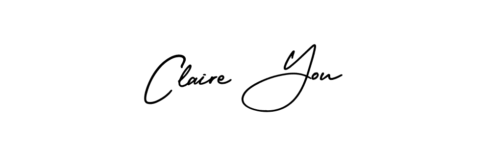 Use a signature maker to create a handwritten signature online. With this signature software, you can design (AmerikaSignatureDemo-Regular) your own signature for name Claire You. Claire You signature style 3 images and pictures png