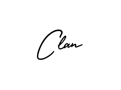 Clan stylish signature style. Best Handwritten Sign (AmerikaSignatureDemo-Regular) for my name. Handwritten Signature Collection Ideas for my name Clan. Clan signature style 3 images and pictures png