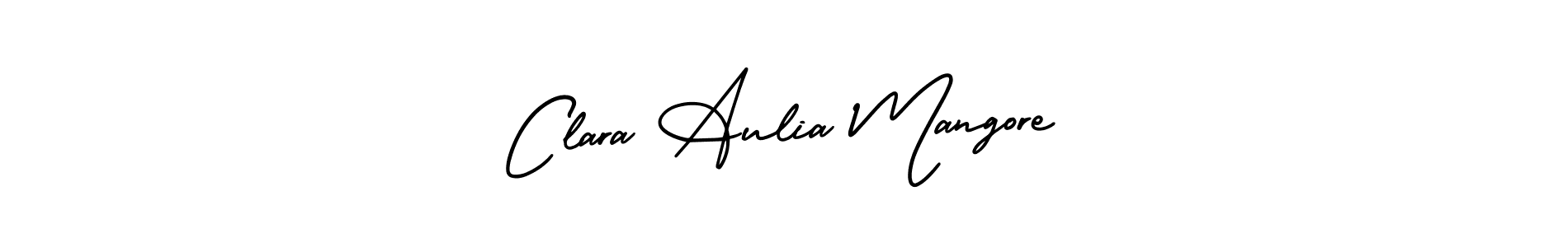 The best way (AmerikaSignatureDemo-Regular) to make a short signature is to pick only two or three words in your name. The name Clara Aulia Mangore include a total of six letters. For converting this name. Clara Aulia Mangore signature style 3 images and pictures png