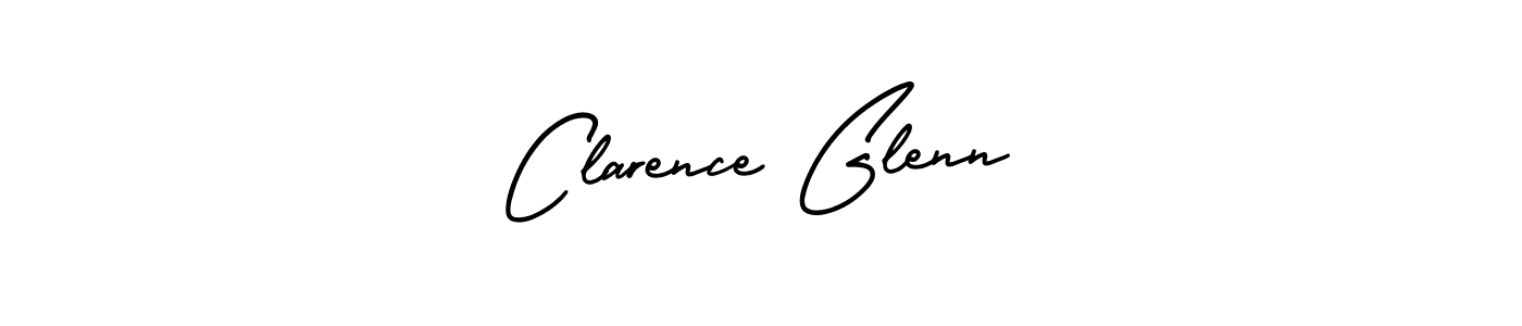 How to make Clarence Glenn name signature. Use AmerikaSignatureDemo-Regular style for creating short signs online. This is the latest handwritten sign. Clarence Glenn signature style 3 images and pictures png