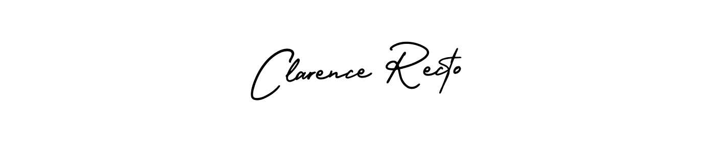Clarence Recto stylish signature style. Best Handwritten Sign (AmerikaSignatureDemo-Regular) for my name. Handwritten Signature Collection Ideas for my name Clarence Recto. Clarence Recto signature style 3 images and pictures png