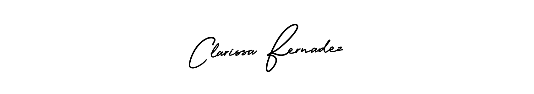 Make a short Clarissa Fernadez signature style. Manage your documents anywhere anytime using AmerikaSignatureDemo-Regular. Create and add eSignatures, submit forms, share and send files easily. Clarissa Fernadez signature style 3 images and pictures png