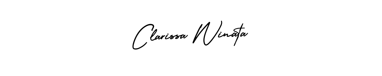 How to make Clarissa Winata name signature. Use AmerikaSignatureDemo-Regular style for creating short signs online. This is the latest handwritten sign. Clarissa Winata signature style 3 images and pictures png