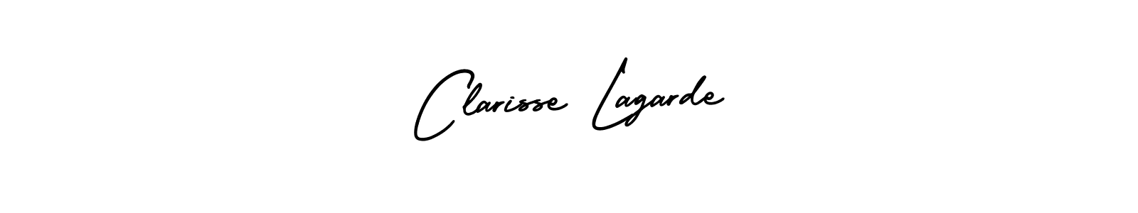 You should practise on your own different ways (AmerikaSignatureDemo-Regular) to write your name (Clarisse Lagarde) in signature. don't let someone else do it for you. Clarisse Lagarde signature style 3 images and pictures png