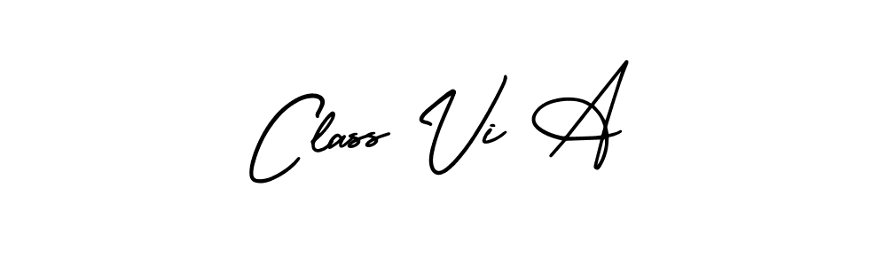 You should practise on your own different ways (AmerikaSignatureDemo-Regular) to write your name (Class Vi A) in signature. don't let someone else do it for you. Class Vi A signature style 3 images and pictures png