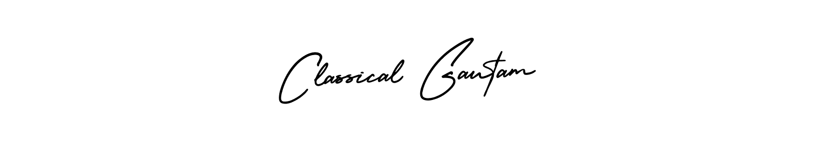 How to make Classical Gautam name signature. Use AmerikaSignatureDemo-Regular style for creating short signs online. This is the latest handwritten sign. Classical Gautam signature style 3 images and pictures png