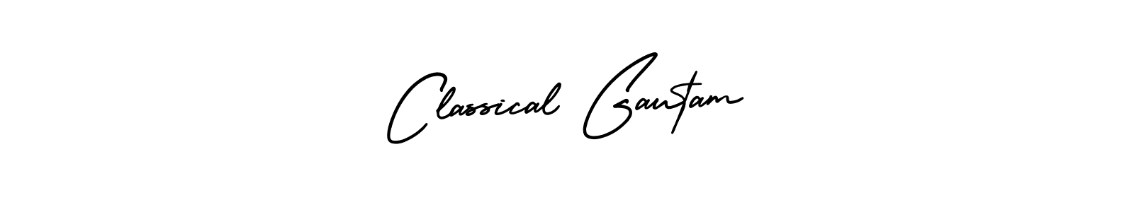 It looks lik you need a new signature style for name Classical Gautam. Design unique handwritten (AmerikaSignatureDemo-Regular) signature with our free signature maker in just a few clicks. Classical Gautam signature style 3 images and pictures png