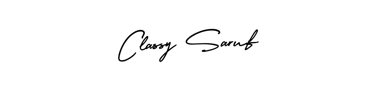 Create a beautiful signature design for name Classy Saruf. With this signature (AmerikaSignatureDemo-Regular) fonts, you can make a handwritten signature for free. Classy Saruf signature style 3 images and pictures png
