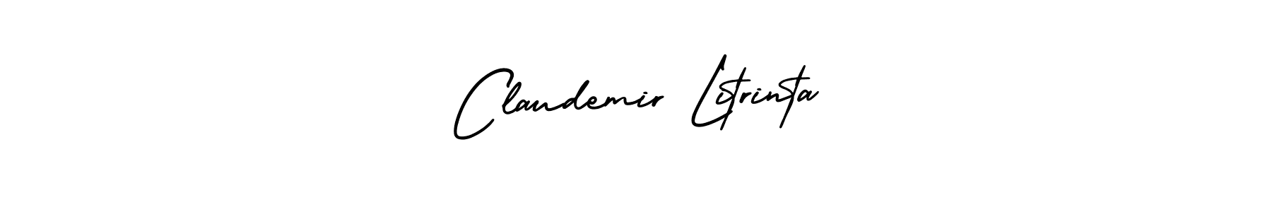 Make a beautiful signature design for name Claudemir Litrinta. With this signature (AmerikaSignatureDemo-Regular) style, you can create a handwritten signature for free. Claudemir Litrinta signature style 3 images and pictures png