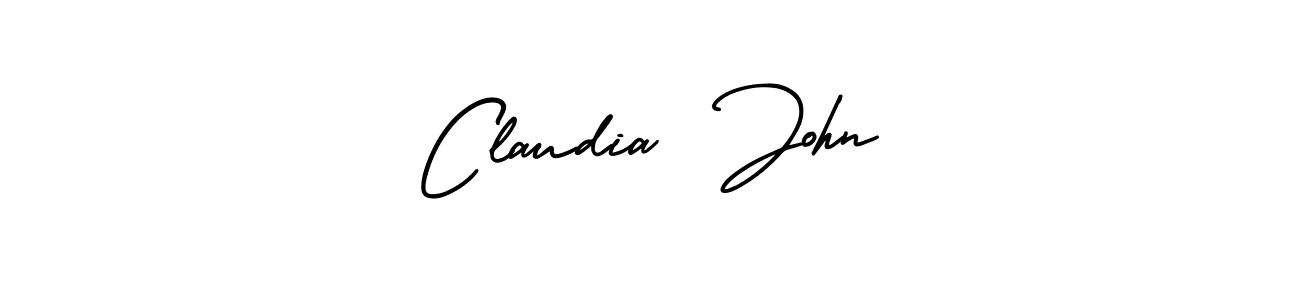 Also You can easily find your signature by using the search form. We will create Claudia  John name handwritten signature images for you free of cost using AmerikaSignatureDemo-Regular sign style. Claudia  John signature style 3 images and pictures png