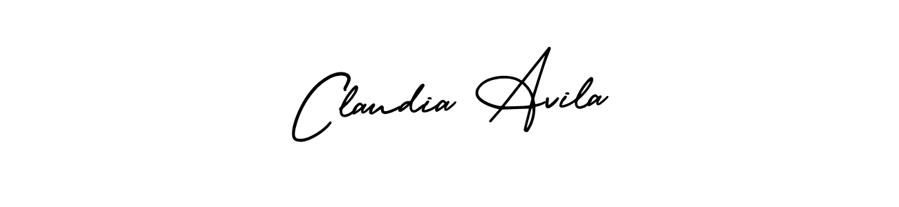 How to make Claudia Avila name signature. Use AmerikaSignatureDemo-Regular style for creating short signs online. This is the latest handwritten sign. Claudia Avila signature style 3 images and pictures png