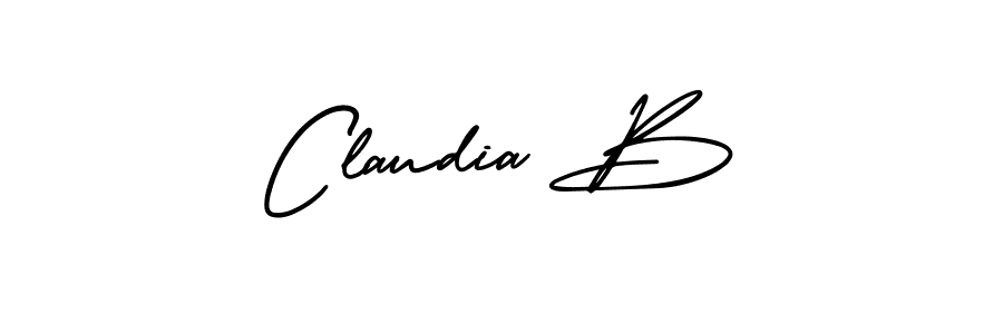 It looks lik you need a new signature style for name Claudia B. Design unique handwritten (AmerikaSignatureDemo-Regular) signature with our free signature maker in just a few clicks. Claudia B signature style 3 images and pictures png