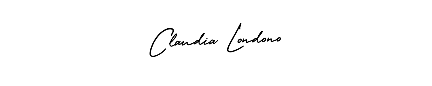 Claudia Londono stylish signature style. Best Handwritten Sign (AmerikaSignatureDemo-Regular) for my name. Handwritten Signature Collection Ideas for my name Claudia Londono. Claudia Londono signature style 3 images and pictures png