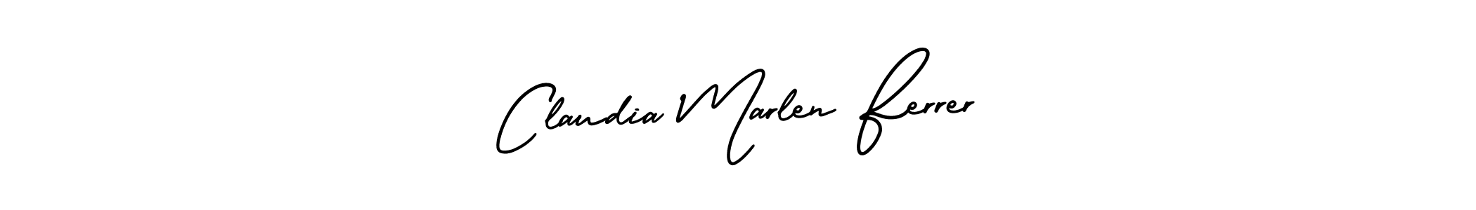 This is the best signature style for the Claudia Marlen Ferrer name. Also you like these signature font (AmerikaSignatureDemo-Regular). Mix name signature. Claudia Marlen Ferrer signature style 3 images and pictures png