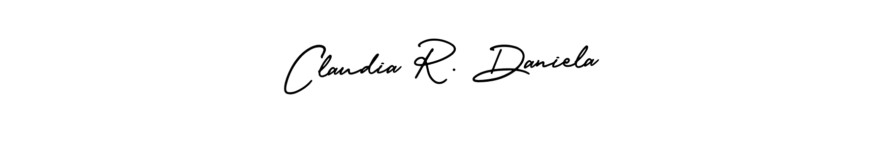 How to make Claudia R. Daniela name signature. Use AmerikaSignatureDemo-Regular style for creating short signs online. This is the latest handwritten sign. Claudia R. Daniela signature style 3 images and pictures png