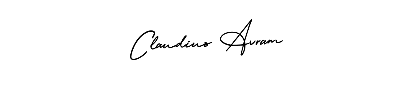 Claudius Avram stylish signature style. Best Handwritten Sign (AmerikaSignatureDemo-Regular) for my name. Handwritten Signature Collection Ideas for my name Claudius Avram. Claudius Avram signature style 3 images and pictures png