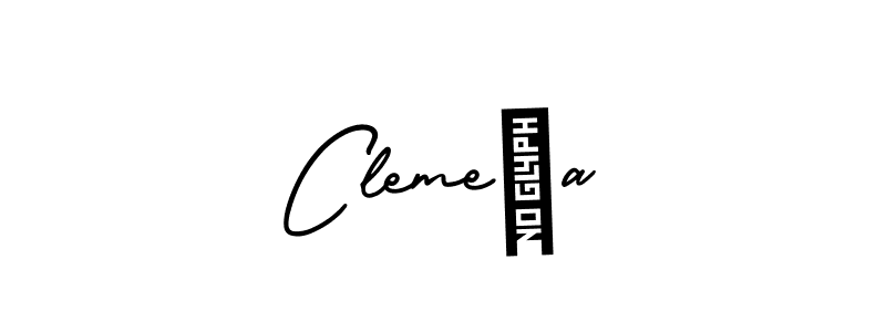 Design your own signature with our free online signature maker. With this signature software, you can create a handwritten (AmerikaSignatureDemo-Regular) signature for name Clemeña. Clemeña signature style 3 images and pictures png