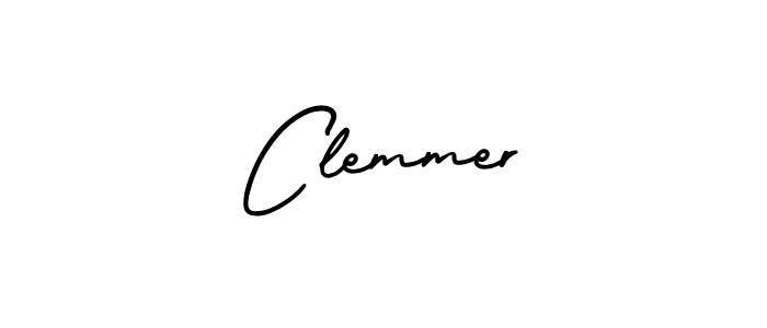 Clemmer stylish signature style. Best Handwritten Sign (AmerikaSignatureDemo-Regular) for my name. Handwritten Signature Collection Ideas for my name Clemmer. Clemmer signature style 3 images and pictures png