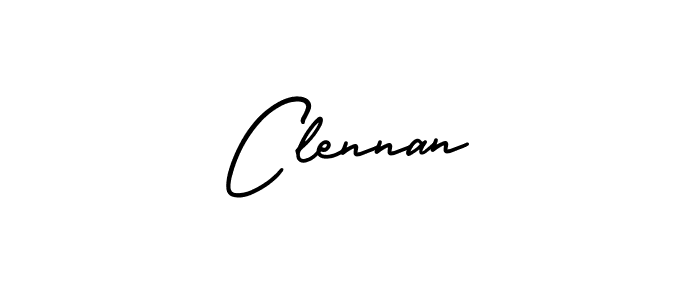 The best way (AmerikaSignatureDemo-Regular) to make a short signature is to pick only two or three words in your name. The name Clennan include a total of six letters. For converting this name. Clennan signature style 3 images and pictures png