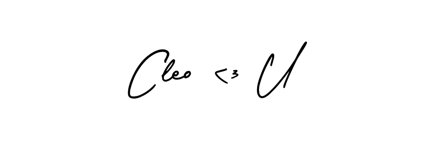 How to make Cleo <3 U signature? AmerikaSignatureDemo-Regular is a professional autograph style. Create handwritten signature for Cleo <3 U name. Cleo <3 U signature style 3 images and pictures png