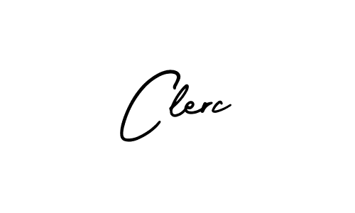 How to make Clerc name signature. Use AmerikaSignatureDemo-Regular style for creating short signs online. This is the latest handwritten sign. Clerc signature style 3 images and pictures png