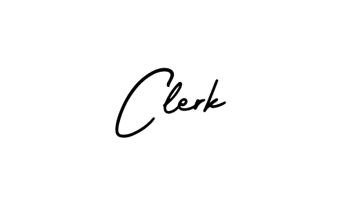 Use a signature maker to create a handwritten signature online. With this signature software, you can design (AmerikaSignatureDemo-Regular) your own signature for name Clerk. Clerk signature style 3 images and pictures png