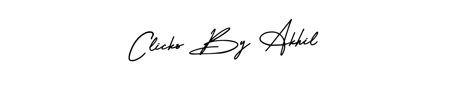 Also we have Clicks By Akhil name is the best signature style. Create professional handwritten signature collection using AmerikaSignatureDemo-Regular autograph style. Clicks By Akhil signature style 3 images and pictures png