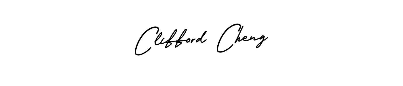 Make a beautiful signature design for name Clifford Cheng. With this signature (AmerikaSignatureDemo-Regular) style, you can create a handwritten signature for free. Clifford Cheng signature style 3 images and pictures png