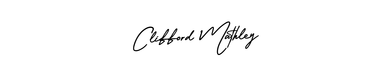 Create a beautiful signature design for name Clifford Mathley. With this signature (AmerikaSignatureDemo-Regular) fonts, you can make a handwritten signature for free. Clifford Mathley signature style 3 images and pictures png