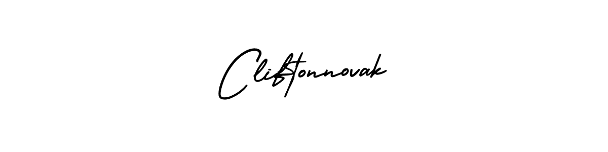 Make a beautiful signature design for name Cliftonnovak. With this signature (AmerikaSignatureDemo-Regular) style, you can create a handwritten signature for free. Cliftonnovak signature style 3 images and pictures png