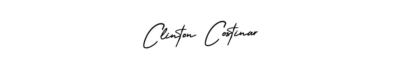 Best and Professional Signature Style for Clinton Costinar. AmerikaSignatureDemo-Regular Best Signature Style Collection. Clinton Costinar signature style 3 images and pictures png