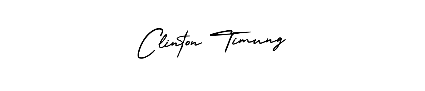 Make a beautiful signature design for name Clinton Timung. With this signature (AmerikaSignatureDemo-Regular) style, you can create a handwritten signature for free. Clinton Timung signature style 3 images and pictures png