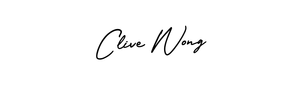 Clive Wong stylish signature style. Best Handwritten Sign (AmerikaSignatureDemo-Regular) for my name. Handwritten Signature Collection Ideas for my name Clive Wong. Clive Wong signature style 3 images and pictures png